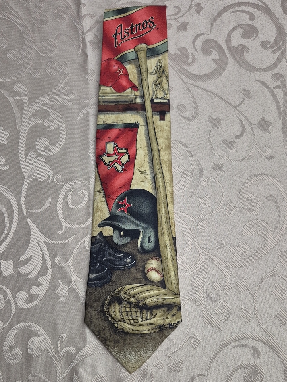 Houston Astros Baseball-Themed Men's Tie